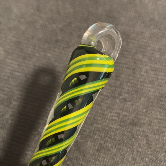 Abstract handmade hand blown glass wearable art pendant for necklace unisex - Picture 9 of 14